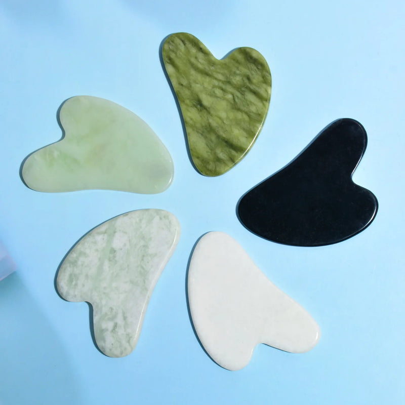 Kit 2 Pedras Gua Sha em Formato de Coração