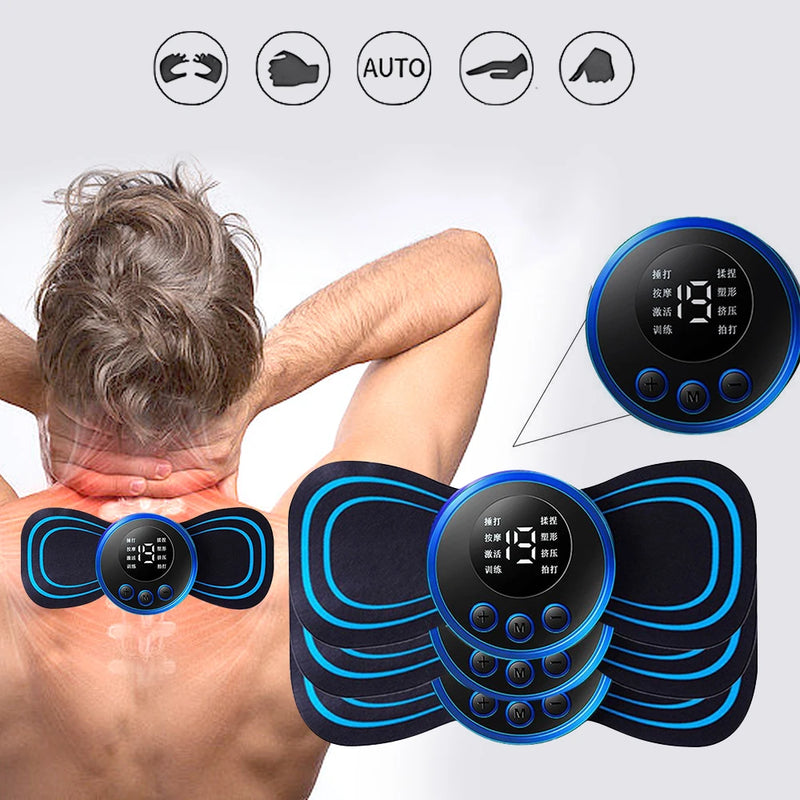 Mini Massageador Elétrico Portátil EMS