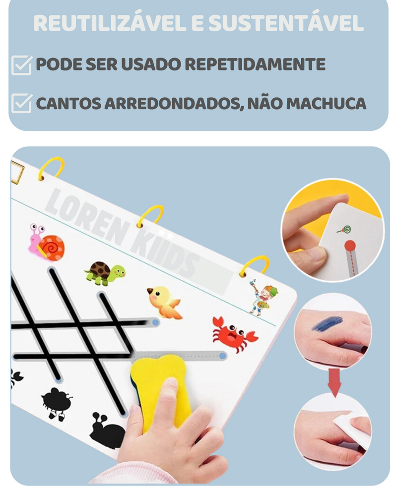 Livro de Traços e Desenhos Magic Book - Desenvolvimento Infantil