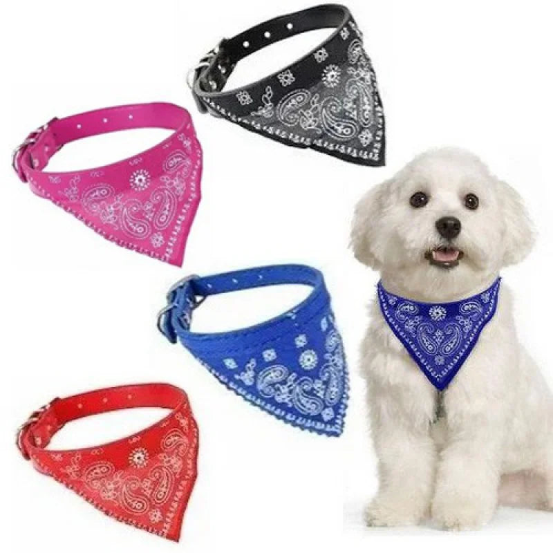 Coleira com Bandana para Cães e Gatos - Charme e Conforto em Um Só Acessório!